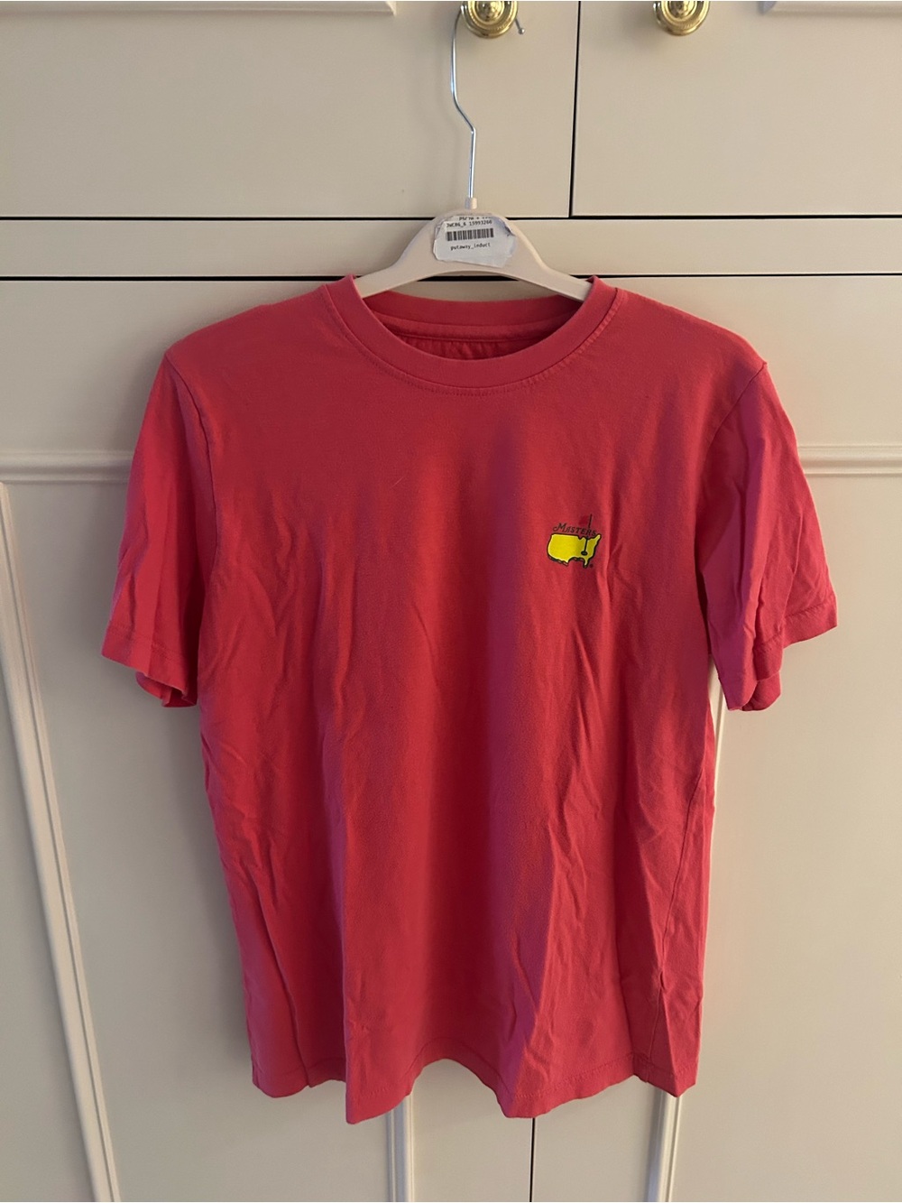 Masters Coral Short-Sleeve Tee with Yellow Chest Patch